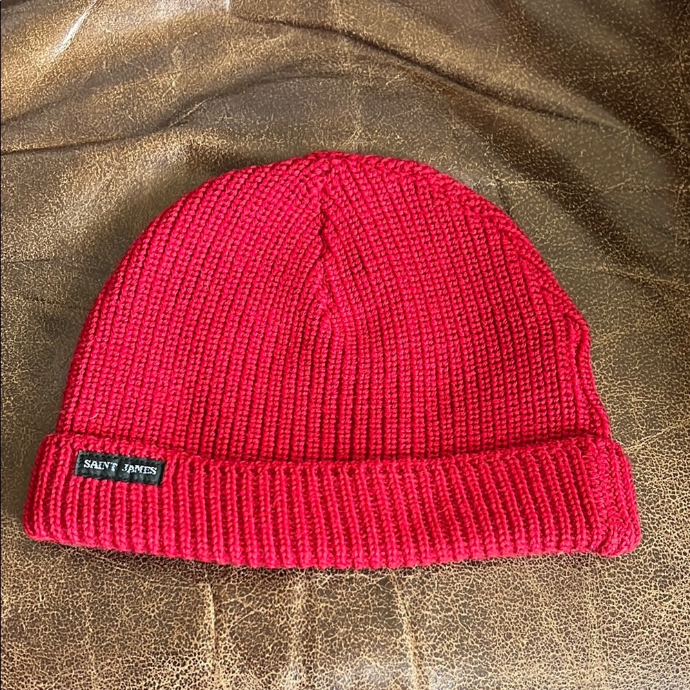 Saint James Vibrant Red Knit Hat